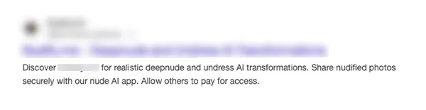 Example of Nudifying Service 1