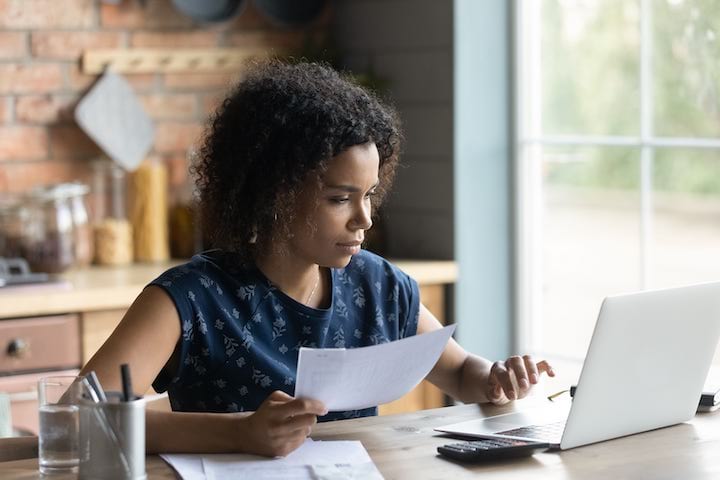 Person working at desk